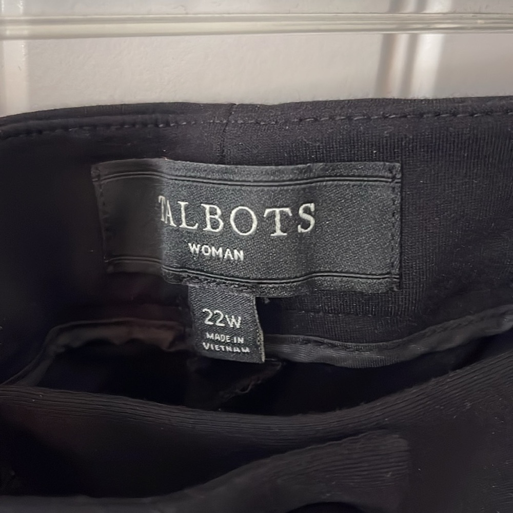 Talbot Black Pants 22W worn once - Picture 2 of 4